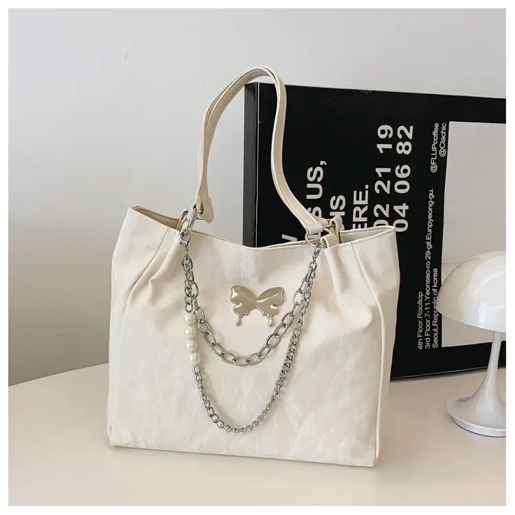 Commuting Bag for Women, Large Capacity, 2026 New Spring and Summer Silver Women's Tote Bag, College Student Class Shoulder Bag — feature 16