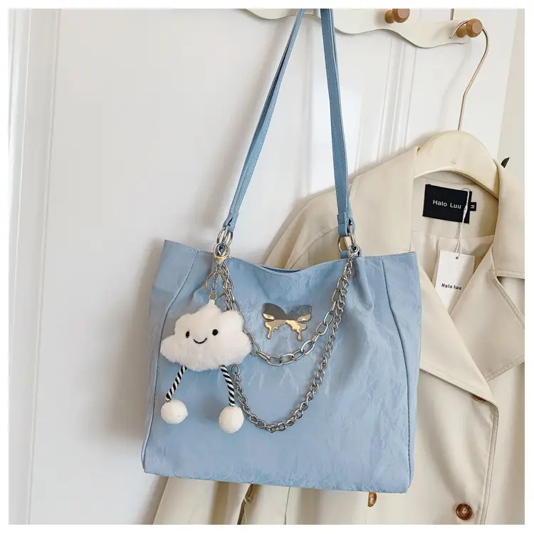 Commuting Bag for Women, Large Capacity, 2026 New Spring and Summer Silver Women's Tote Bag, College Student Class Shoulder Bag — feature 19