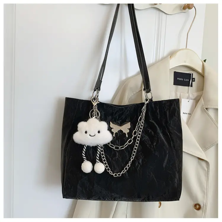 Commuting Bag for Women, Large Capacity, 2026 New Spring and Summer Silver Women's Tote Bag, College Student Class Shoulder Bag — feature 20