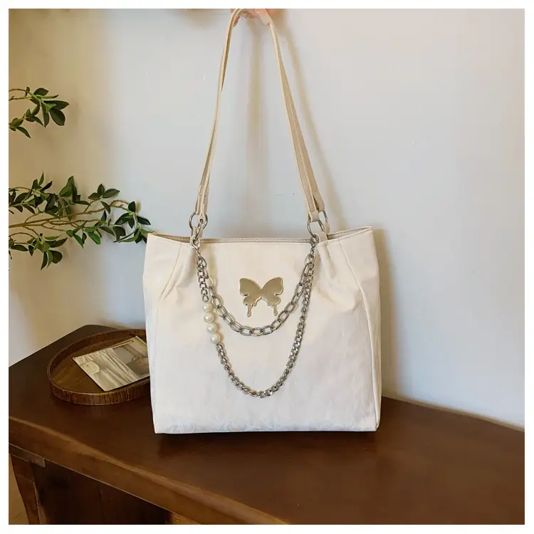 Commuting Bag for Women, Large Capacity, 2026 New Spring and Summer Silver Women's Tote Bag, College Student Class Shoulder Bag — feature 21