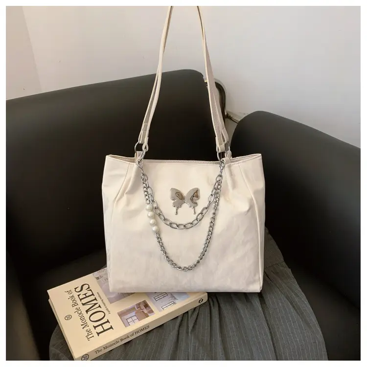 Commuting Bag for Women, Large Capacity, 2026 New Spring and Summer Silver Women's Tote Bag, College Student Class Shoulder Bag — feature 22