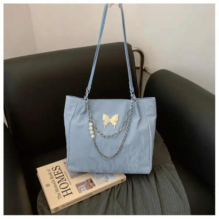 Commuting Bag for Women, Large Capacity, 2026 New Spring and Summer Silver Women's Tote Bag, College Student Class Shoulder Bag — feature 24