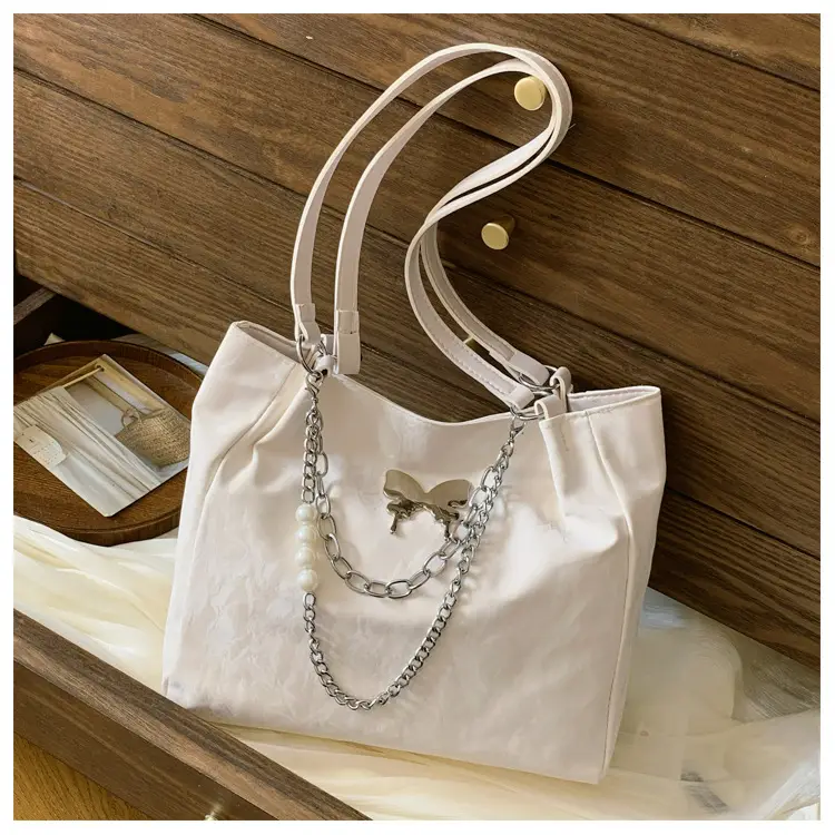 Commuting Bag for Women, Large Capacity, 2026 New Spring and Summer Silver Women's Tote Bag, College Student Class Shoulder Bag — feature 29