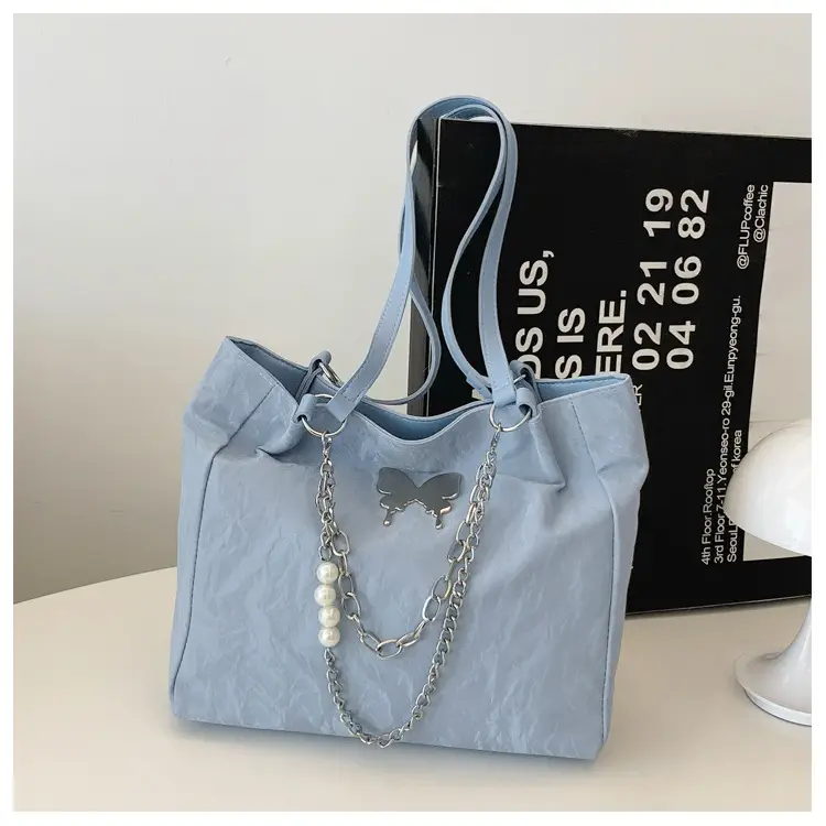Commuting Bag for Women, Large Capacity, 2026 New Spring and Summer Silver Women's Tote Bag, College Student Class Shoulder Bag — feature 31