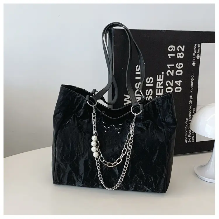 Commuting Bag for Women, Large Capacity, 2026 New Spring and Summer Silver Women's Tote Bag, College Student Class Shoulder Bag — feature 32