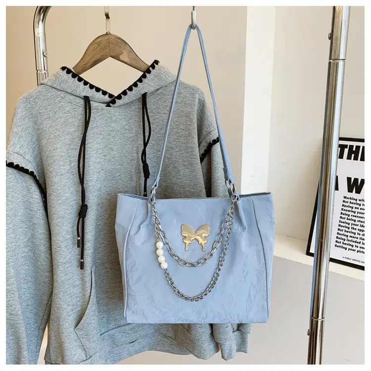 Commuting Bag for Women, Large Capacity, 2026 New Spring and Summer Silver Women's Tote Bag, College Student Class Shoulder Bag — feature 38