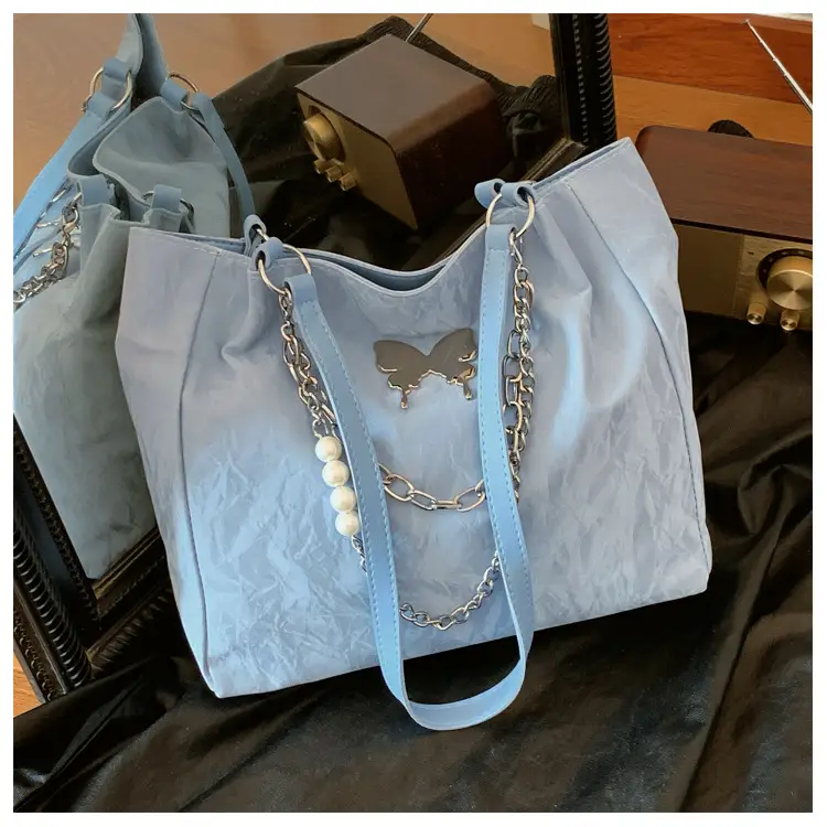Commuting Bag for Women, Large Capacity, 2026 New Spring and Summer Silver Women's Tote Bag, College Student Class Shoulder Bag — feature 48