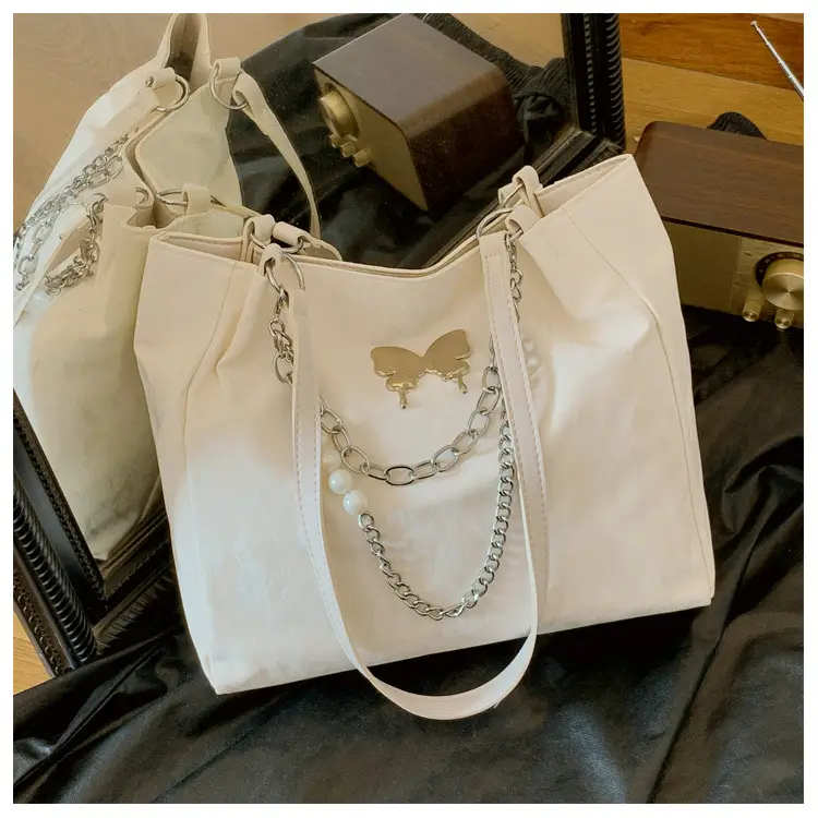 Commuting Bag for Women, Large Capacity, 2026 New Spring and Summer Silver Women's Tote Bag, College Student Class Shoulder Bag — feature 49