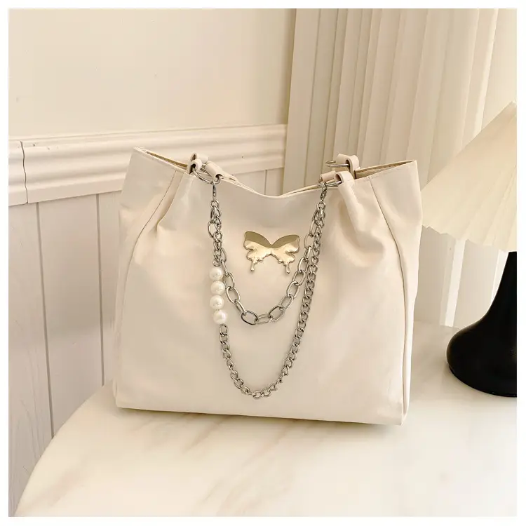 Commuting Bag for Women, Large Capacity, 2026 New Spring and Summer Silver Women's Tote Bag, College Student Class Shoulder Bag — feature 9