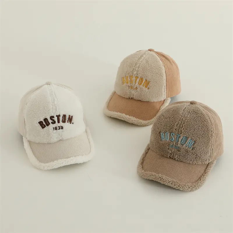 Kids Warm Fleece Cap with "CUSTOM" Embroidery - Image 4