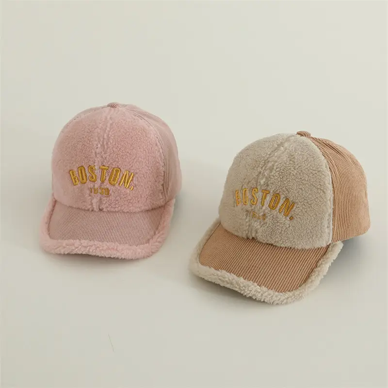 Kids Warm Fleece Cap with "CUSTOM" Embroidery - Image 5