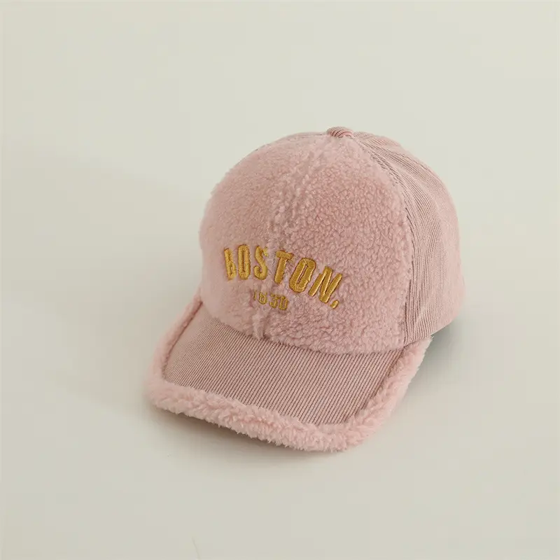 Kids Warm Fleece Cap with "CUSTOM" Embroidery - Image 2