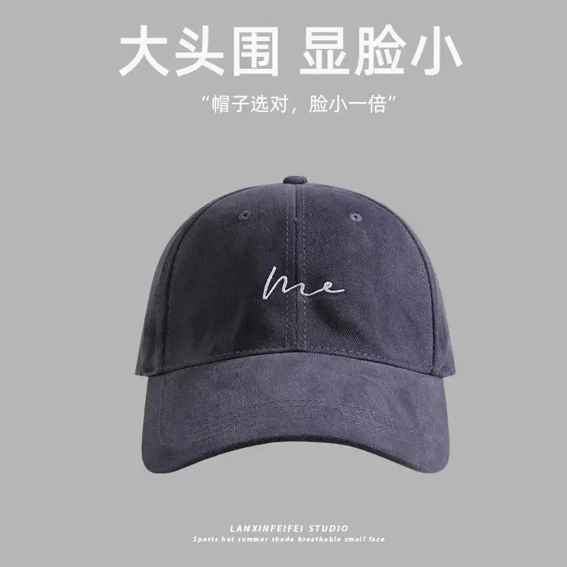 White Embroidered Baseball Cap for Women with Large Head Circumference - Image 9