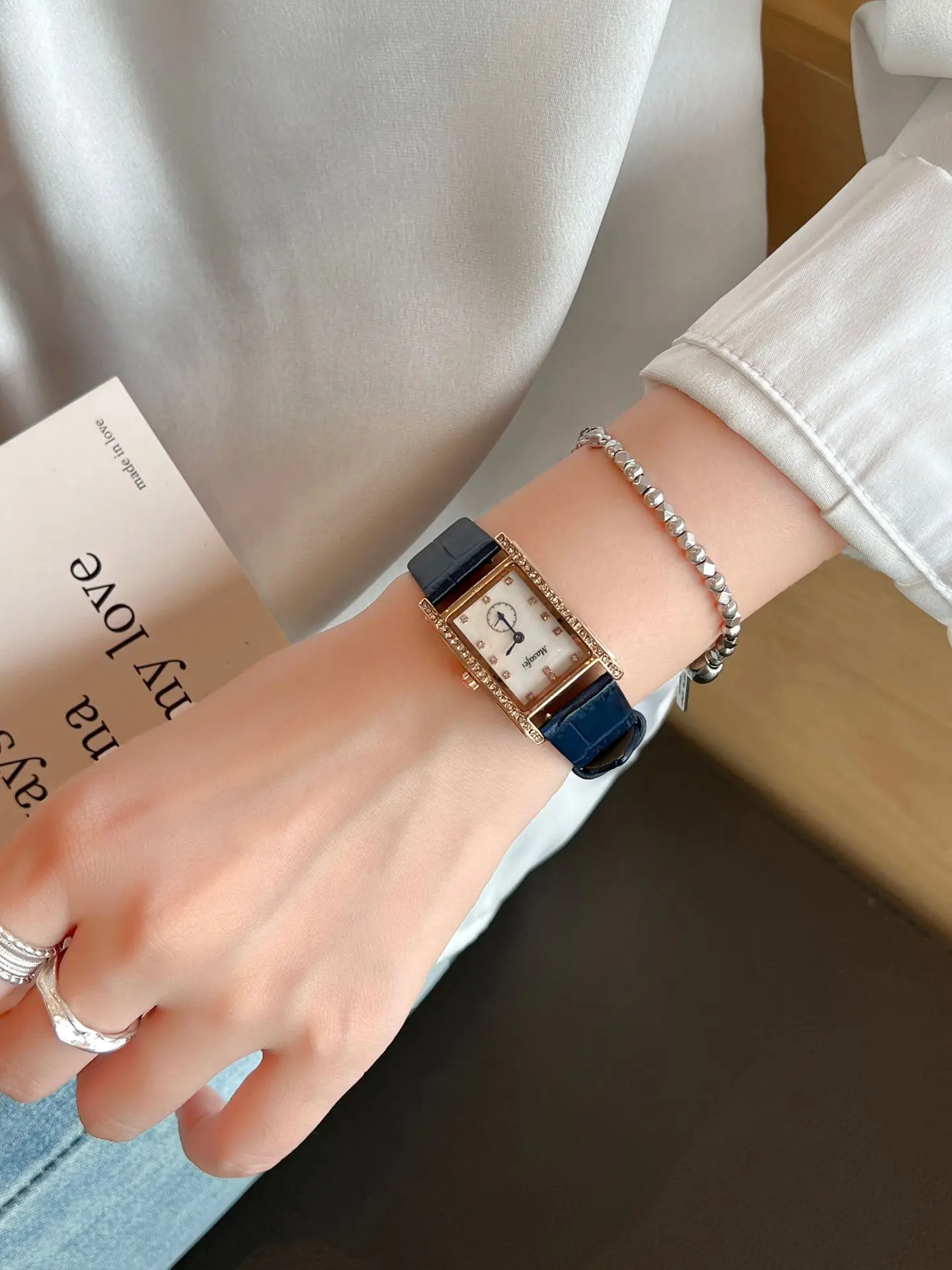 Women's Square Watch Diamond Dai Zhuo Ring - Image 3