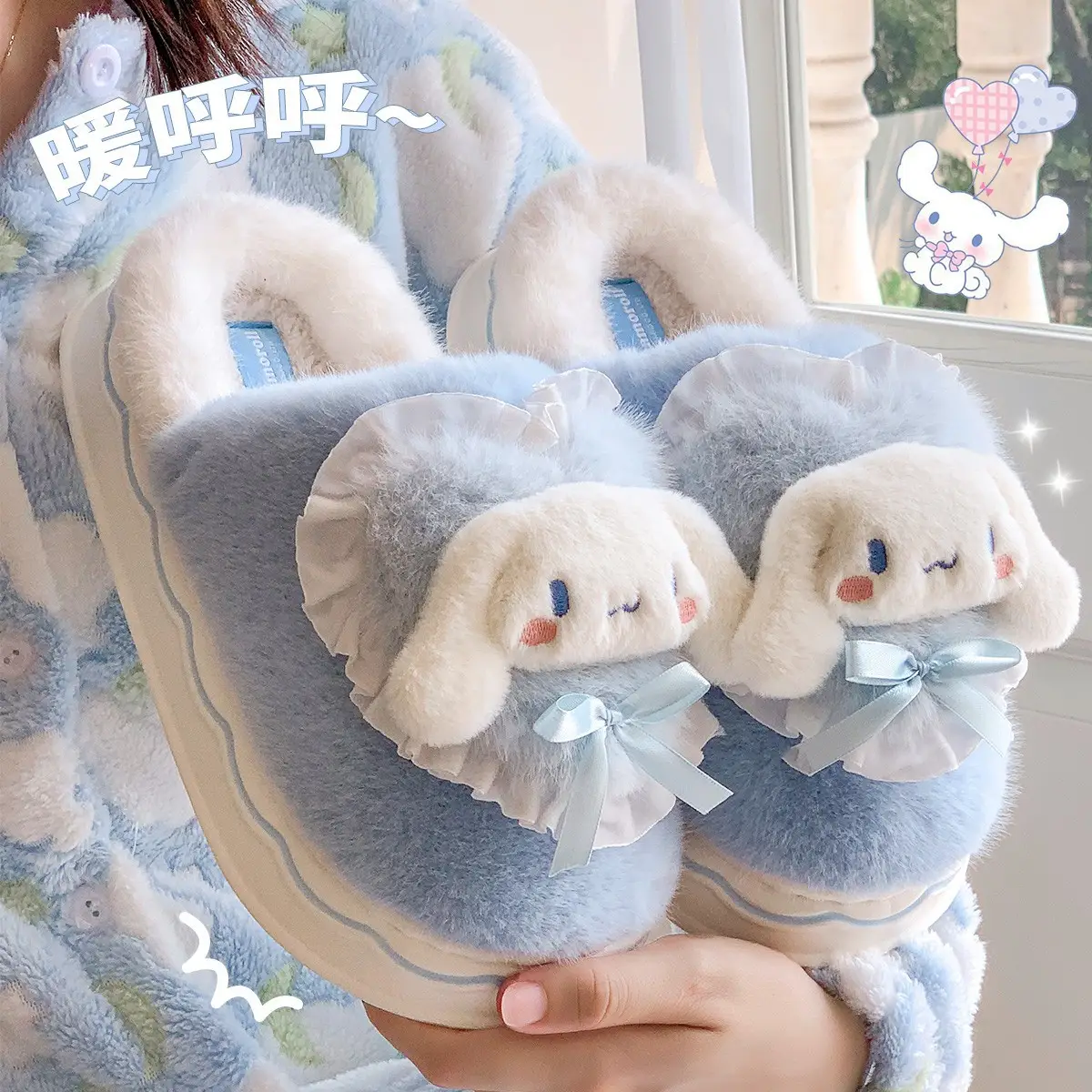 Cotton Warm Slippers for Women Blue 2025 Winter - Image 4