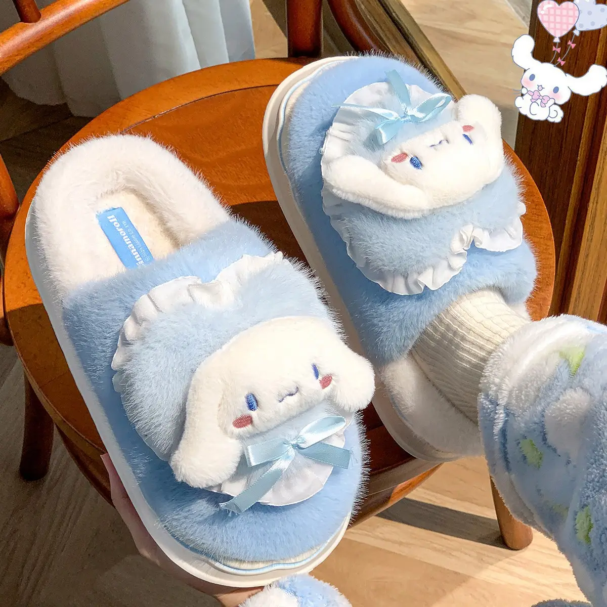 Cotton Warm Slippers for Women Blue 2025 Winter - Image 5
