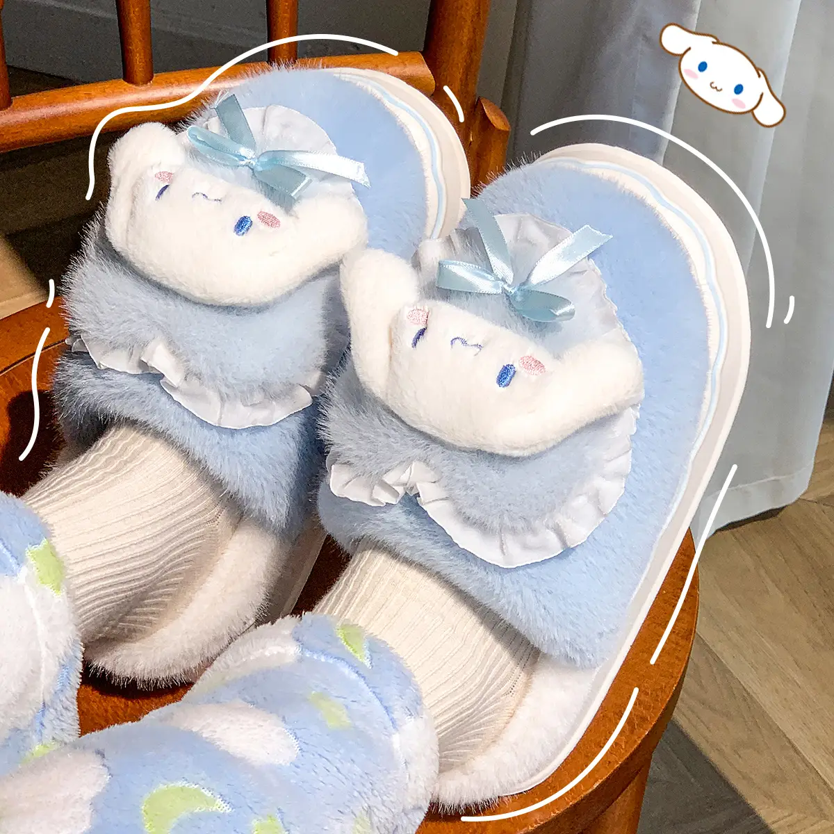 Cotton Warm Slippers for Women Blue 2025 Winter - Image 6