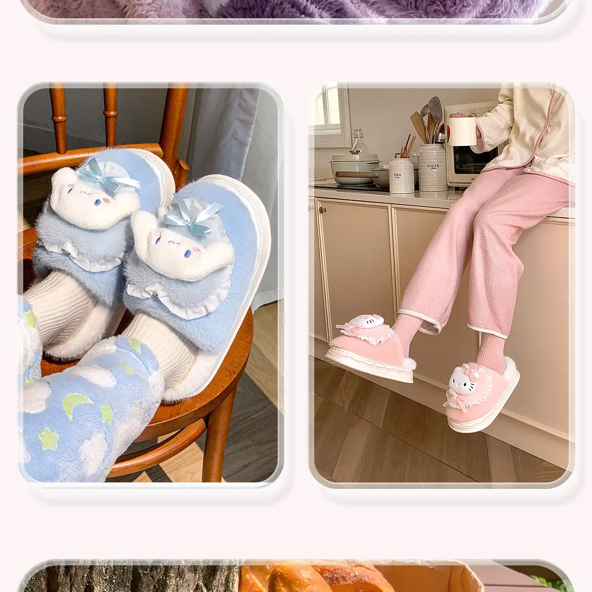 Cotton Warm Slippers for Women Blue 2025 Winter — feature 17