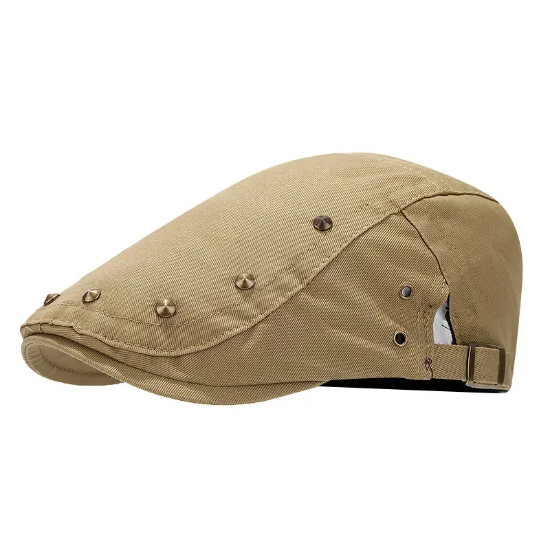 Navy Blue Retro Studded Baseball Cap for Men Women - Image 12