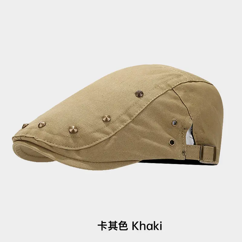 Navy Blue Retro Studded Baseball Cap for Men Women - Image 4