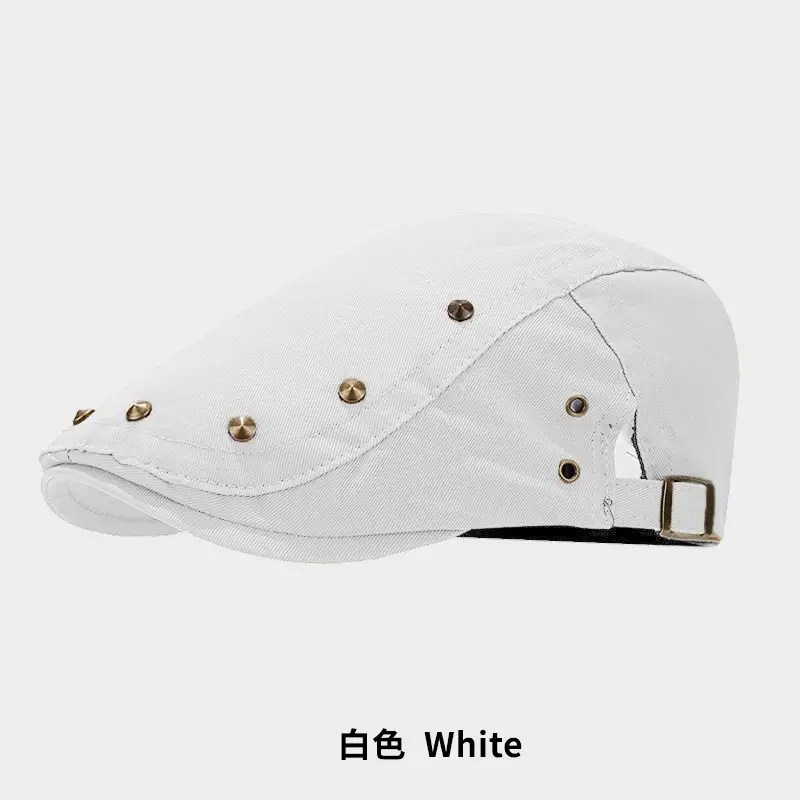 Navy Blue Retro Studded Baseball Cap for Men Women - Image 6