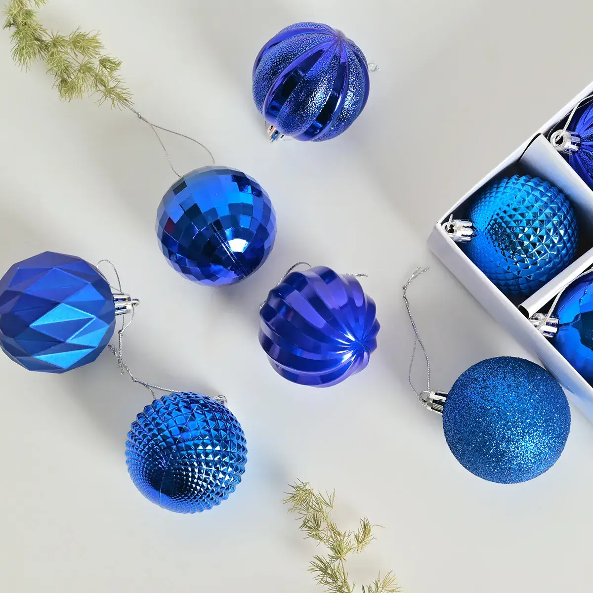 Blue Special-Shaped Christmas Ball Decorations