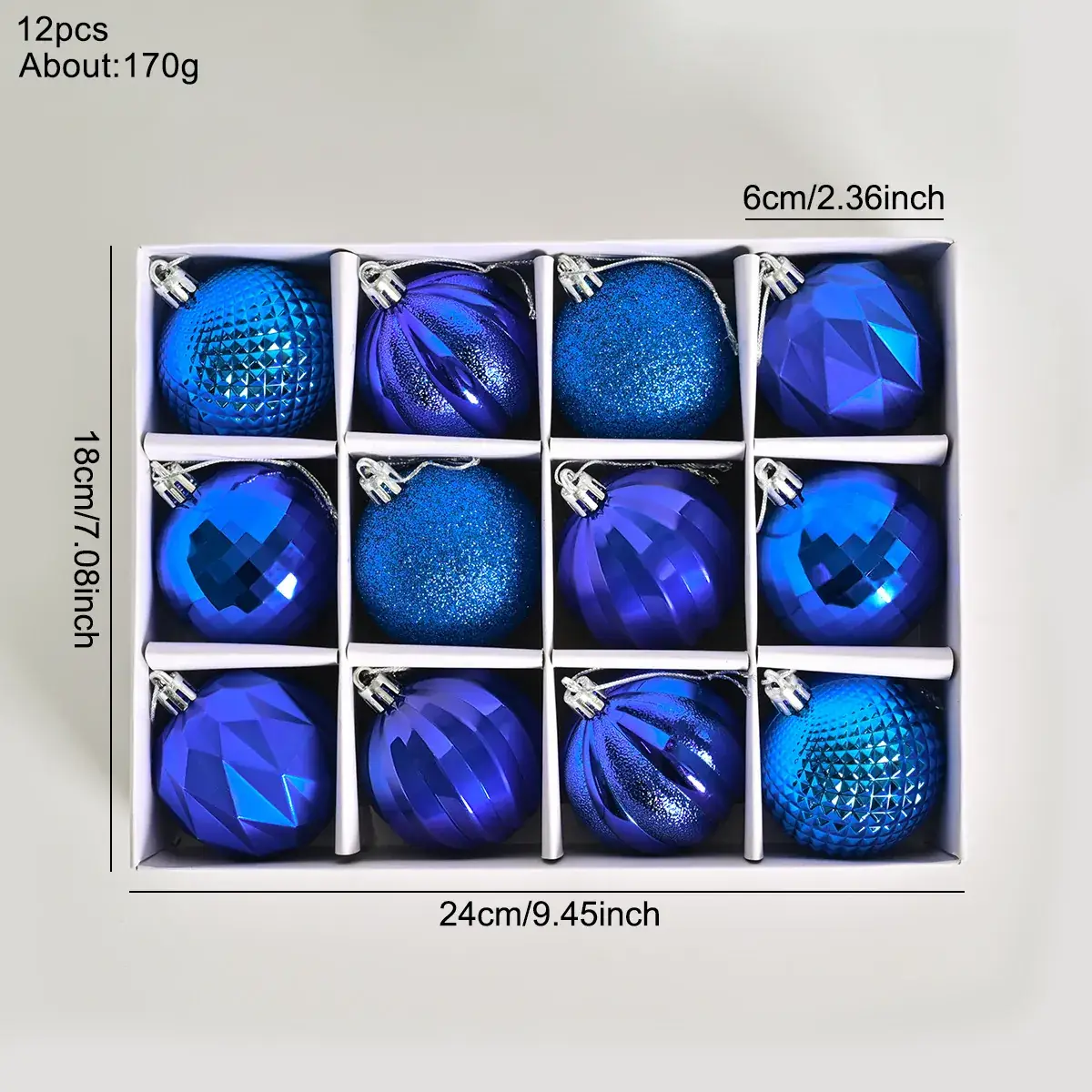 Blue Special-Shaped Christmas Ball Decorations