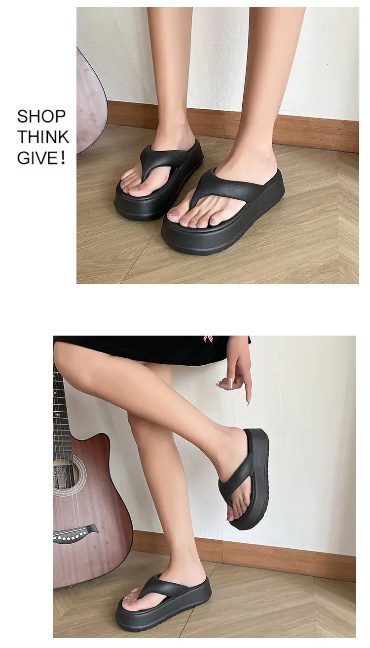 Eva Thick Bottom Clip Flip-Flops Women's Summer 2024 New Non-slip Outer Wear Seaside Beach Sandals and Slippers Women's Anti-slip — feature 11