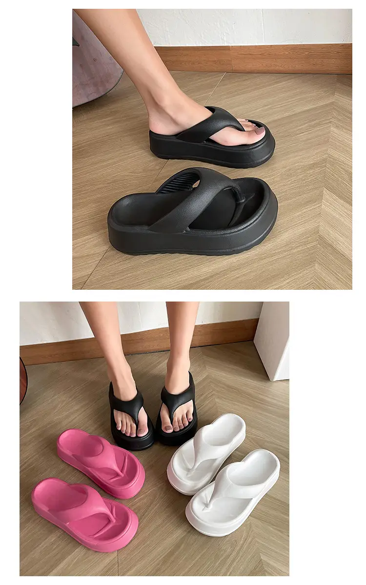 Eva Thick Bottom Clip Flip-Flops Women's Summer 2024 New Non-slip Outer Wear Seaside Beach Sandals and Slippers Women's Anti-slip — feature 12