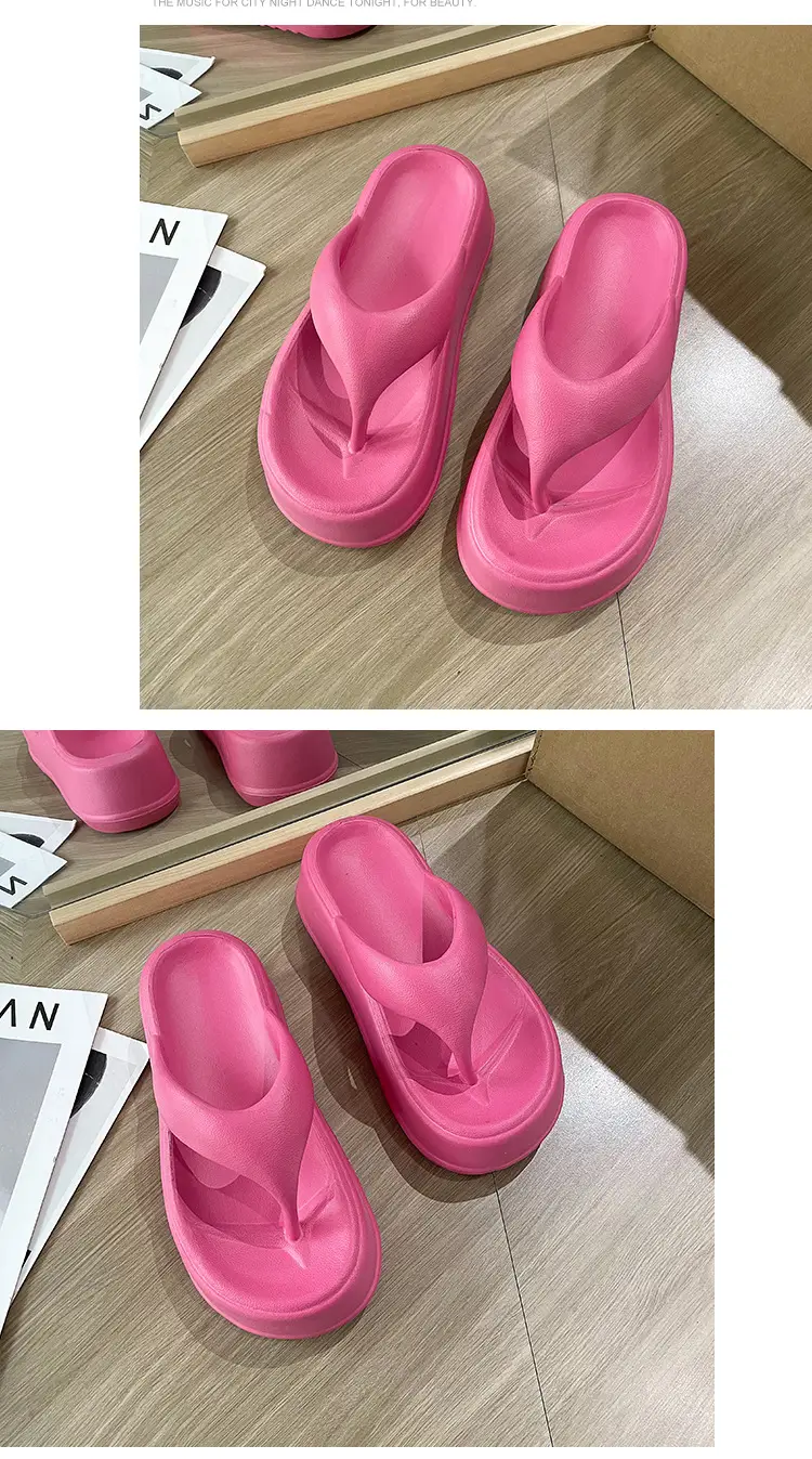 Eva Thick Bottom Clip Flip-Flops Women's Summer 2024 New Non-slip Outer Wear Seaside Beach Sandals and Slippers Women's Anti-slip — feature 24