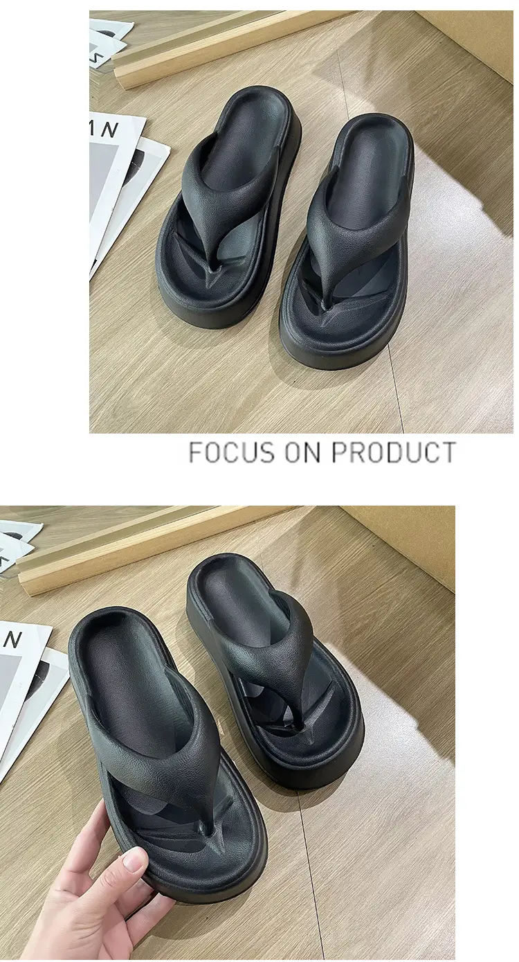 Eva Thick Bottom Clip Flip-Flops Women's Summer 2024 New Non-slip Outer Wear Seaside Beach Sandals and Slippers Women's Anti-slip — feature 25