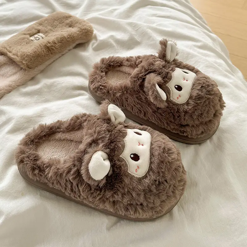 Cute Cartoon Cotton Slippers Women Warm Autumn Winter - Image 8