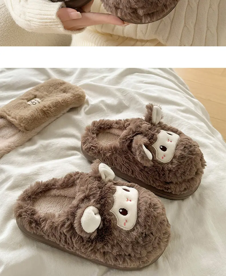 Cute Cartoon Cotton Slippers Women Warm Autumn Winter — feature 14