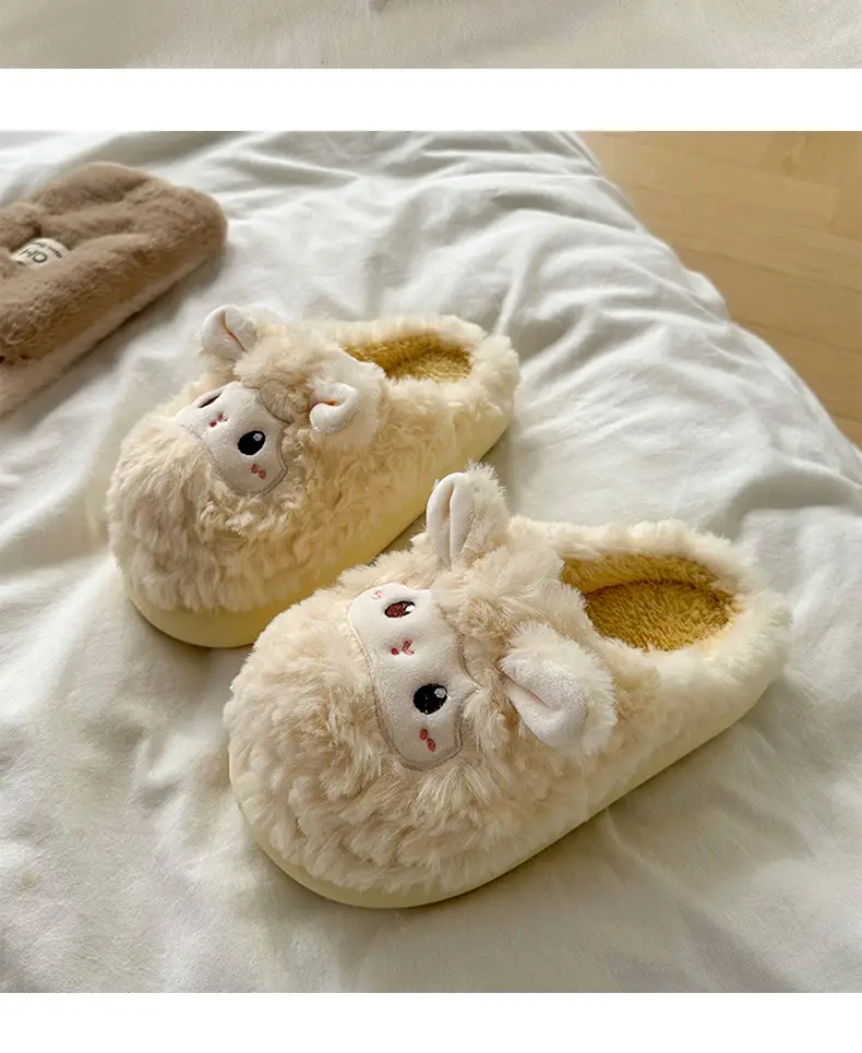 Cute Cartoon Cotton Slippers Women Warm Autumn Winter — feature 15