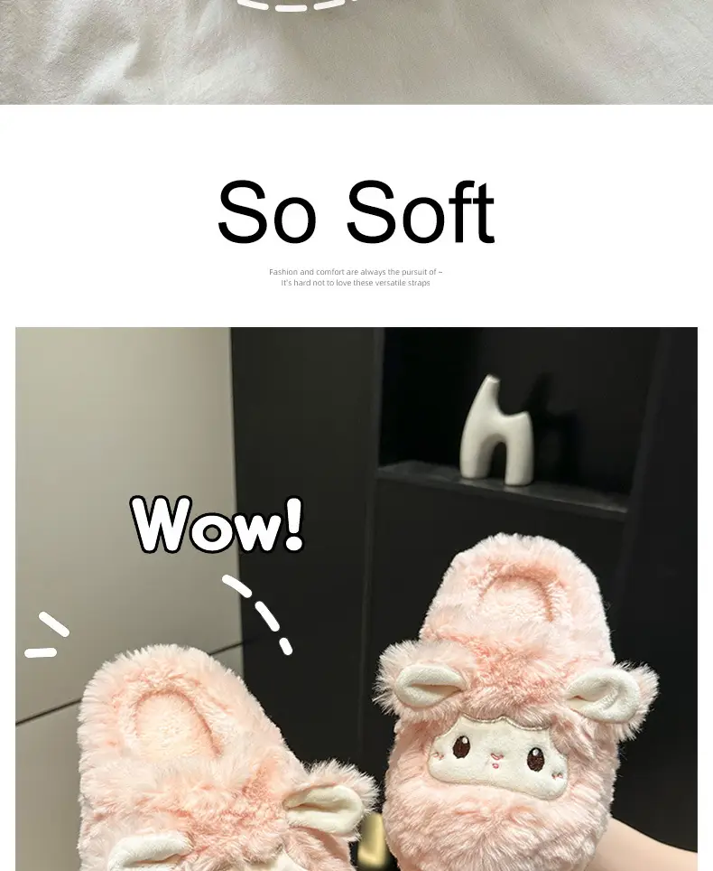 Cute Cartoon Cotton Slippers Women Warm Autumn Winter — feature 2