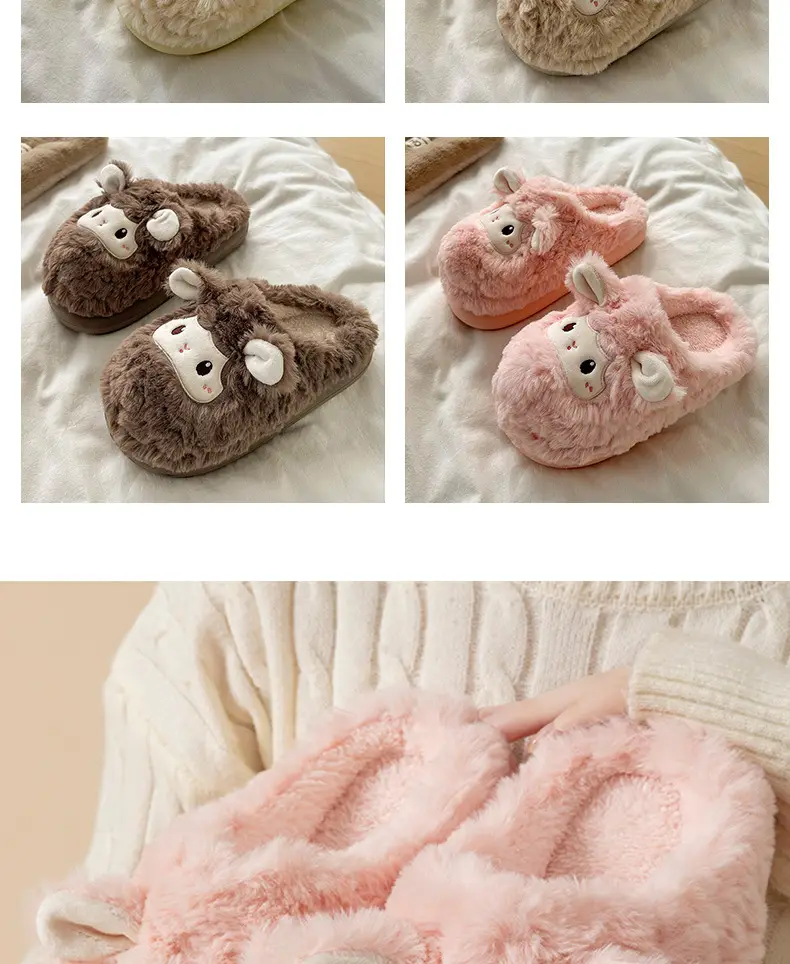 Cute Cartoon Cotton Slippers Women Warm Autumn Winter — feature 9