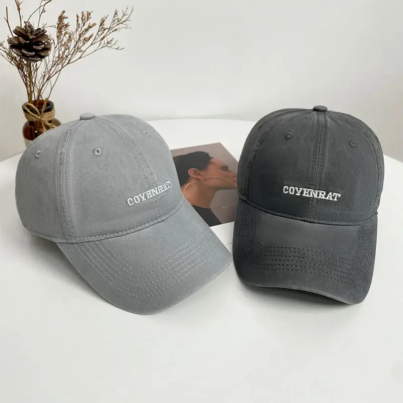 Beige Embroidered Baseball Cap for Women & Men