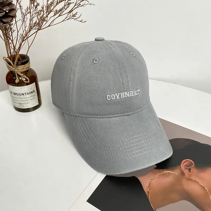 Beige Embroidered Baseball Cap for Women & Men — feature 15