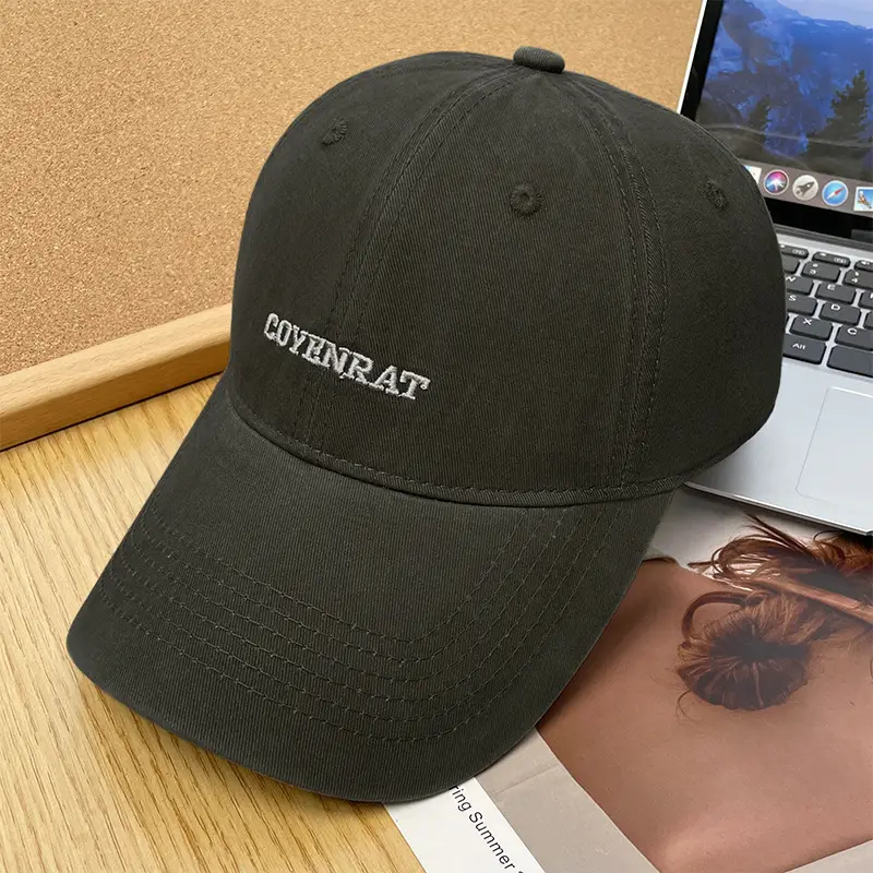 Beige Embroidered Baseball Cap for Women & Men