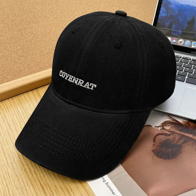 Beige Embroidered Baseball Cap for Women & Men