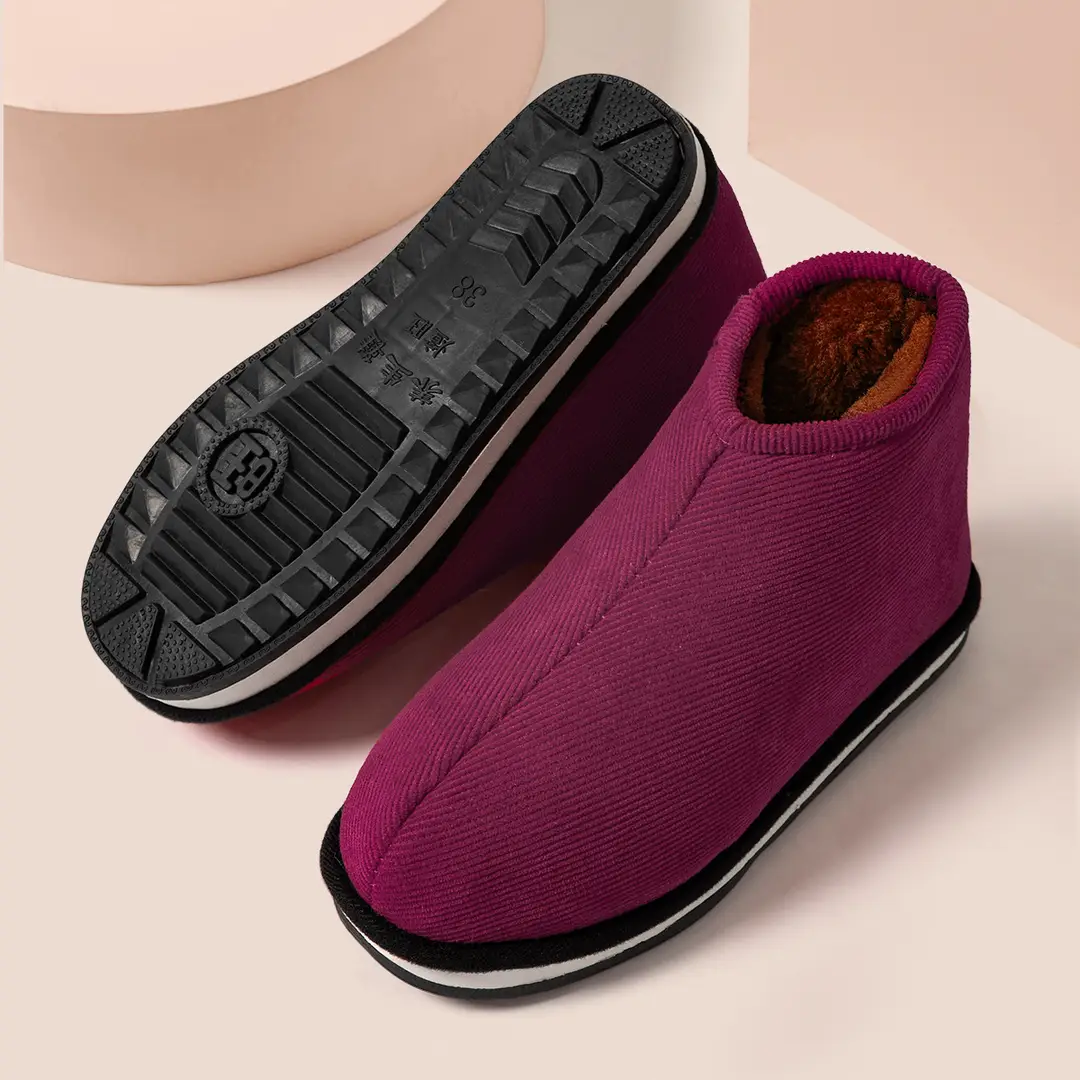 Elderly People's Warm Cotton Shoes for Women, Winter 2026 New Model, Handmade with Thickened Rubber Soles, Fleece-Lined Cotton Slippers for Middle-Aged and Elderly Men - Image 8