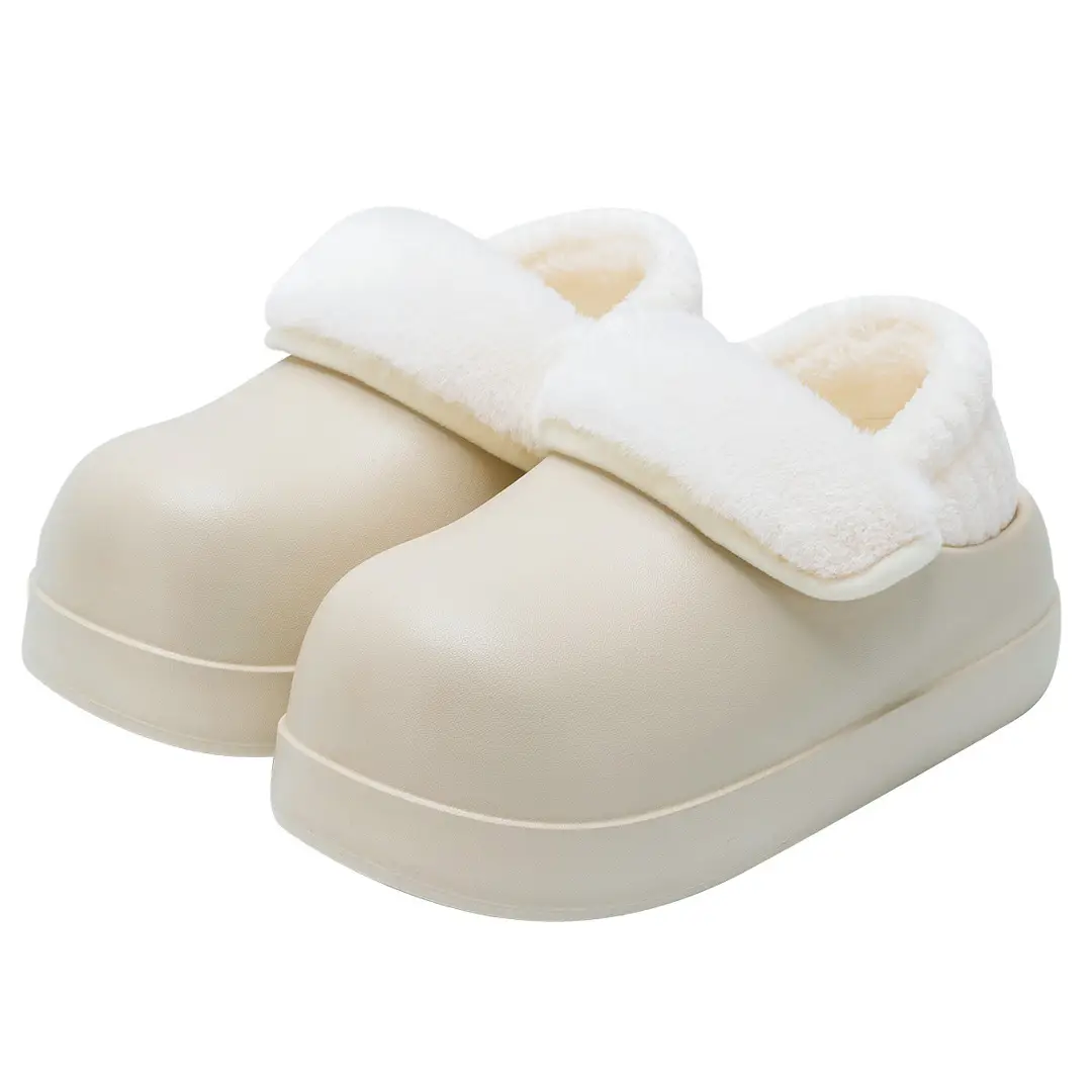 6CM thick-soled Birkenan shoes women's waterproof removable and washable cotton slippers winter non-slip outer wear warm home bread month - Image 15