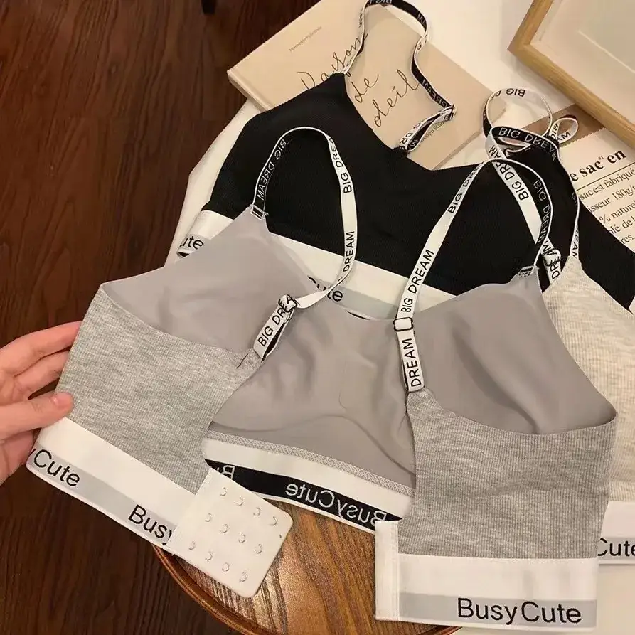 Traceless Cup Sports Bra Women Small Push Up Anti Sagging