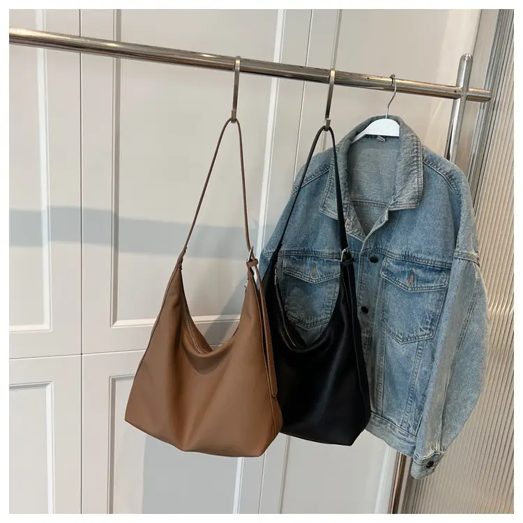 Women's Large Capacity Brown Shoulder Bag 2024 — feature 21