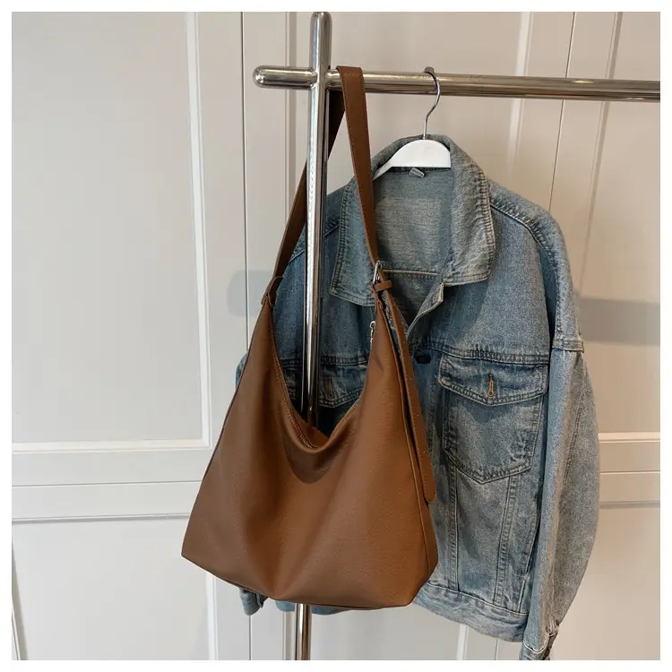Women's Large Capacity Brown Shoulder Bag 2024 — feature 29