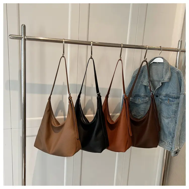 Women's Large Capacity Brown Shoulder Bag 2024 — feature 8