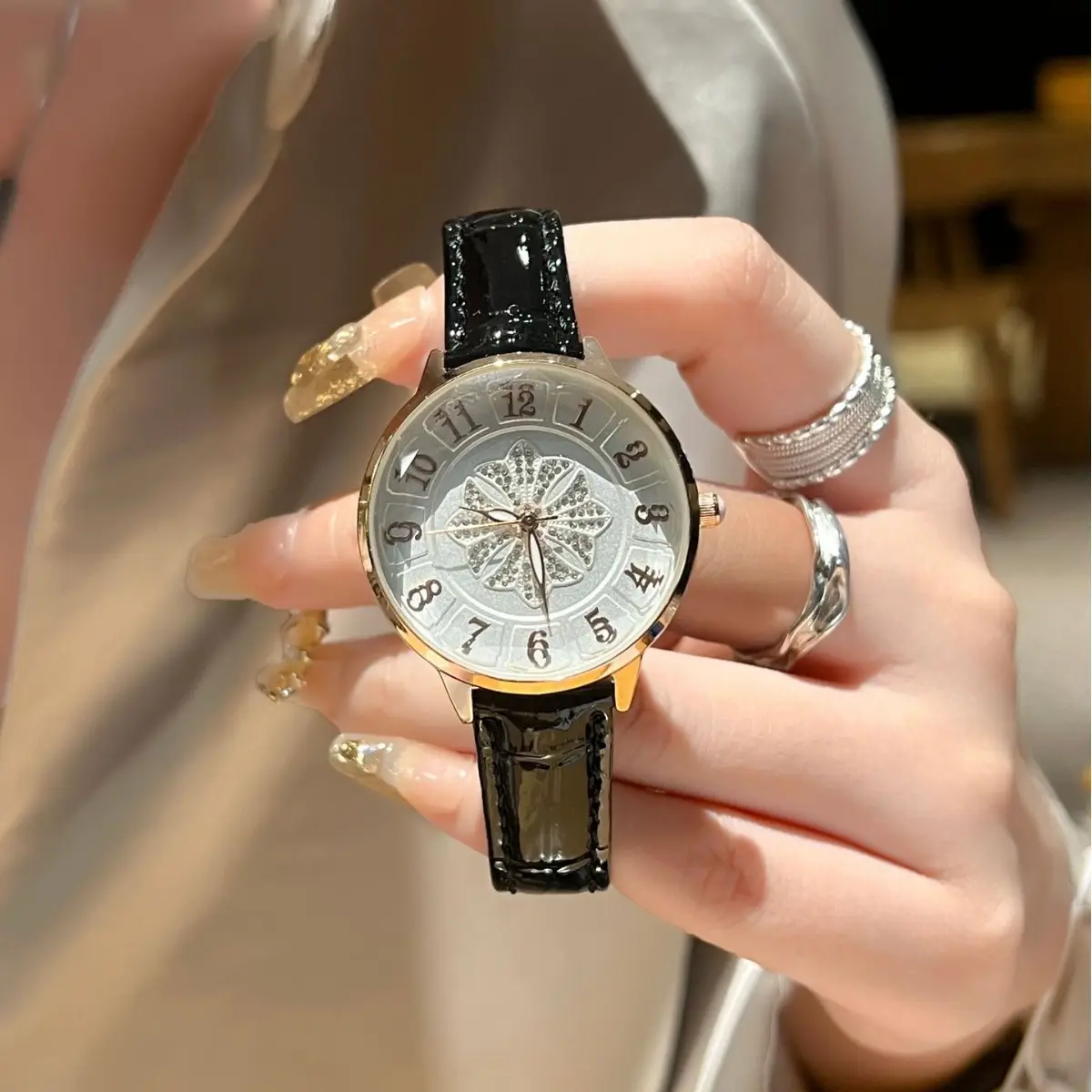 Women's Diamond Watch Belt Waterproof Quartz Wholesale Live Armani - Image 3