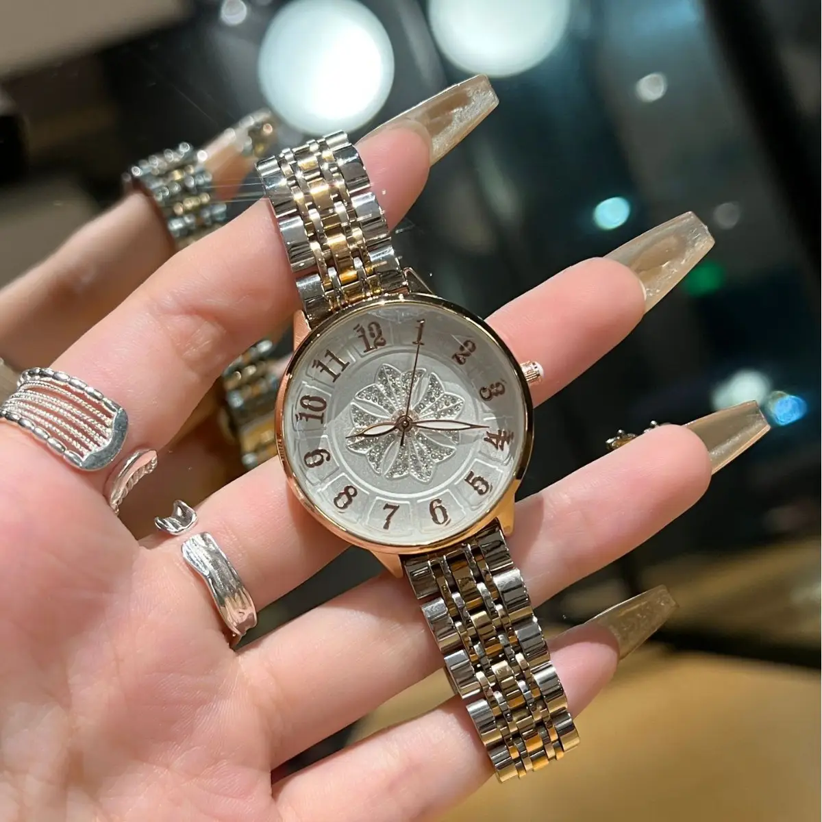 Women's Diamond Watch Belt Waterproof Quartz Wholesale Live Armani - Image 4