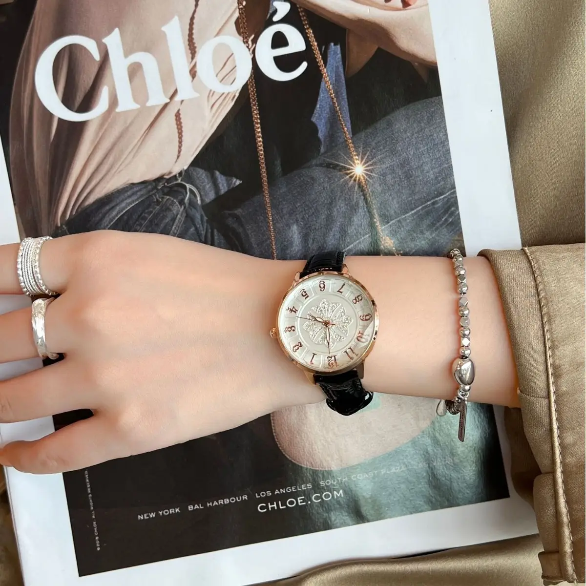 Women's Diamond Watch Belt Waterproof Quartz Wholesale Live Armani - Image 5