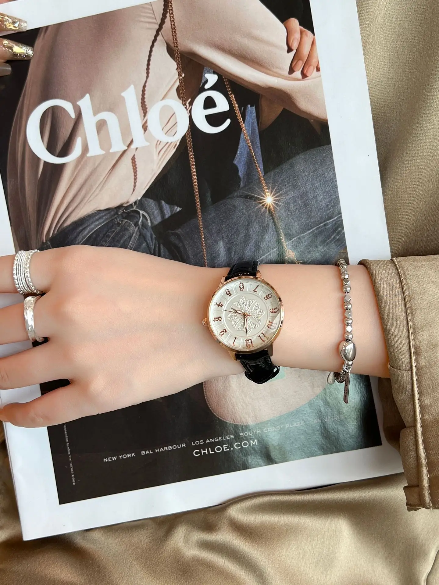 Women's Diamond Watch Belt Waterproof Quartz Wholesale Live Armani — feature 5